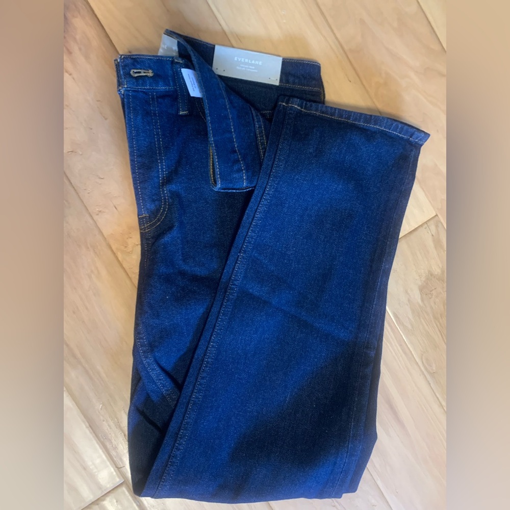 Everlane men’s The Straight Jean 31x30 pure blue denim.